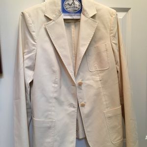 Loro Piana Cream Cotton Blazer size ITL 46 US 10